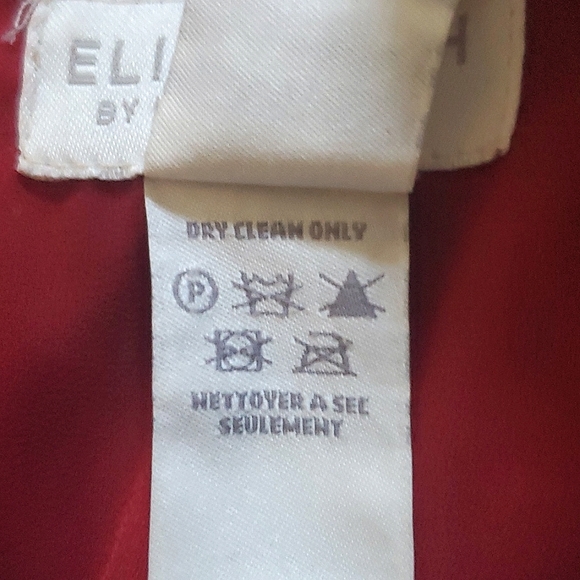 Elisabeth by Liz Claiborne Womans Silk Red Short Sleeve Maxi Lined Dress 16W - Picture 12 of 12